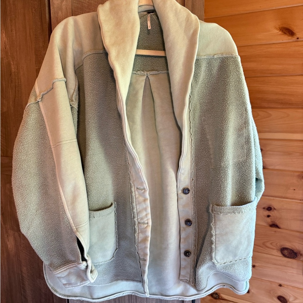 Free People Jordan Jacket in sage green